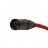 4Audio MIC PRO 1,5m Stealth Red przewd mikrofonowy w oplocie (czerwony) XLR-F - XLR-M (zcza czarne, zocone) Neutrik