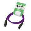 4Audio MIC PRO 6m Stealth Purple przewd mikrofonowy w oplocie (czarny) XLR-F - XLR-M (zcza czarne, zocone) Neutrik