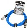 4Audio MIC PRO 3m Blue przewd mikrofonowy XLR-F - XLR-M z opask (niebieski) Neutrik