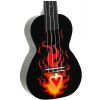 Korala PUC 30-010 ukulele koncertowe Black With Flames