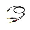 Procab CLA713/1.5  kabel miniTRS -> 2x TS 1,5m