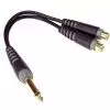 Klotz AYU-4 kabel 1x Jack TS wtyk / 2x RCA gniazdo 0,2 m