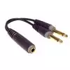 Klotz AYU-5 kabel mono 1x Jack TS gniazdo <-> 2x Jack TS wtyk 0,2 m