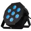 MLight Flat7 LED PAR 6-in-1 RGBWA+UV - reflektor LED p�aski, obudowa metalowa, czarna