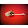 Zebra Music Przypinka gitara elektryczna model SG, srebro, B058