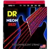 DR NRE 11 NEON RED struny do gitary elektrycznej neonowe, czerwone 11-50