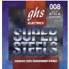 GHS SUPER STEELS struny do gitary elektrycznej, Ultra Light, .008-.038