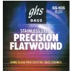 GHS Precision Flatwound struny do gitary basowej, 4-str. Regular, .055-.105