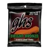 GHS Bright Bronze struny do gitary akustycznej, 80/20 Bronze, Medium, .013-.056