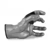 GuitarGrip Male Hand, Silver Metallic uchwyt do gitary cienny, lewy