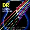 DR NEON Hi-Def Multi-Color - struny do gitary akustycznej, Coated, Medium Light .011-.050