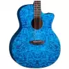 Luna Gypsy Exotic Quilted Ash Trans Blue gitara akustyczna