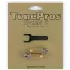 TonePros SNS1-N - Locking Studs, cz�ci mostka do gitary, niklowane