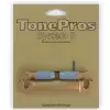 TonePros T1Z-SG - Tailpiece, części mostka do gitary, satynowe złoto TonePros T1Z-SG - Tailpiece, części mostka do gitary, satynowe złoto