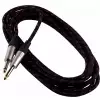 RockCable kabel instrumentalny - straight TS (6.3 mm / 1/4), braided cloth mantle, black - 6 m / 19.7 ft.