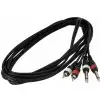 RockCable Patch Cable - 2 x RCA to 2 x TS (6.3 mm / 1/4) - 3 m / 9.8 ft.s