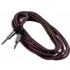 RockCable kabel instrumentalny - straight TS (6.3 mm / 1/4), braided cloth mantle, beige - 6 m / 19.7 ft.