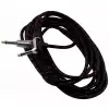 RockCable kabel instrumentalny - angled TS (6.3 mm / 1/4), braided cloth mantle, black - 3 m / 9.8 ft.