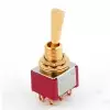 Mec Mini Toggle switch gold ON - ON DPDT flat toggle prze��cznik gitarowy