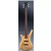 RockBass Corvette Premium 4-String, Natural Transparent High Polish, Active, Fretted, Lefthand gitara basowa