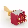 Mec Mini Toggle switch gold ON - ON DPDT flat toggle prze��cznik gitarowy