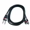 RockCable Patch Cable - 2 x RCA to 2 x TS (6.3 mm / 1/4) - 1.8 m / 5.9 ft.