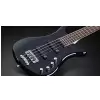 RockBass Corvette Basic 4-String, Black Solid High Polish, Active, Fretted, Short Scale gitara basowa