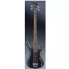 RockBass Corvette Basic 4-String, Nirvana Black Transparent Satin, Active, Fretted gitara basowa