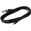 RockCable Patch Cable - 2 x TS Jack (6.3 mm / 1/4) to TRS Jack (3.5 mm / 1/8) - 3 m / 9.8 ft.s