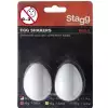 Stagg EGG 2 WH - shakery plastikowe biae