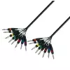 Adam Hall Cables K3 L8 VV 0300 - Kabel Multicore 8 x jack stereo 6,3 mm - 8 x jack stereo 6,3 mm, 3 m