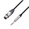Adam Hall Cables K5 BFV 0100 - przewód mikrofonowy Neutrik XLR żeńskie - jack stereo 6,3 mm, 1 m Adam Hall Cables K5 BFV 0100 - przewód mikrofonowy Neutrik XLR żeńskie - jack stereo 6,3 mm, 1 m