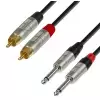 Adam Hall Cables K4 TPC 0090 - Kabel audio REAN 2 x cinch mskie - 2 x jack mono 6,3 mm, 0,9 m