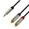 Adam Hall Cables K4 YWCC 0150 - Kabel audio REAN jack stereo 3,5 mm - 2 x cinch mskie, 1,5 m