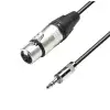 Adam Hall Cables K5 MYF 0150 - przewd mikrofonowy Neutrik XLR eskie - jack stereo 3,5 mm, 1,5 m