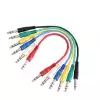 Adam Hall Cables K3 BVV 0030 SET - Zestaw 6 kabli krosowych jack stereo 6,3 mm - jack stereo 6,3 mm, 0,3 m