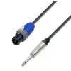 Adam Hall Cables K5 S225 PS 0150 - przewd gonikowy 2 x 2,5 mm2 Neutrik Speakon 2-stykowe - jack mono 6,3 mm, 1,5 m