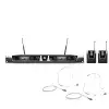 LD Systems U506 BPHH 2 mikrofon bezprzewodowy nagowny, podwjny, kolor beowy