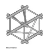 DuraTruss DT 44/2-C41-X X-joint element konstrukcji aluminiowej