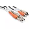 Hosa CPR-203 kabel 2 x TS 6.35mm - 2 x RCA, 3m Hosa CPR-203 kabel 2 x TS 6.35mm - 2 x RCA, 3m