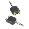 Adam Hall Connectors 7548 - cznik typu Y 2 x cinch mono eskie na jack mono 6,3 mm mski