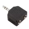 Adam Hall Connectors 7556 - Adapter typu Y 2 x jack stereo 3,5 mm eski na jack stereo 3,5 mm mski