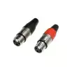 Adam Hall Connectors 7907 - Zcze wtyczkowe XLR do kabla, 3-stykowe XLR, eski, Para czerwony / czarny