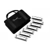 Fender Blues Deluxe Harmonica, Pack of 7, with Case harmonijka