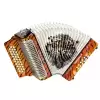 Hohner Corona II Los Tigres, akordeon diatoniczny FBbEb biay z pokrowcem