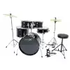 DrumCraft (PS800141) Drumset BASIX Classic Czarne chromowane hardware