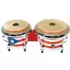 Latin Percussion Bongo Mini Tunable Puerto Rican Flag