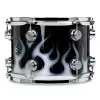 Drum Workshop Tom Tomy Collectors 16 x 16″ Graphic Silver Tribal Flames over Black