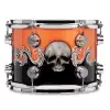 Drum Workshop Tom Tomy Collectors 16 x 16″ Graphic Tribal Skull over Black and Orange Drum Workshop Tom Tomy Collectors 16 x 16″ Graphic Tribal Skull over Black and Orange