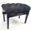 MStar Ex �awa koncertowa do pianina, kolor: czarny po�ysk, siedzisko: czarny welur pikowany